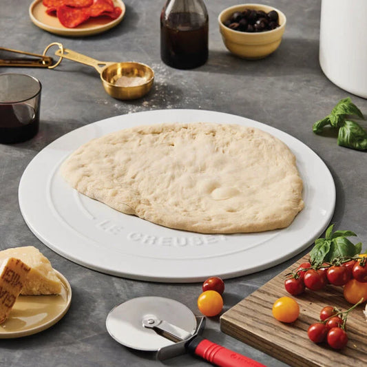 Le Creuset Round Pizza Stone 15 Inch, White