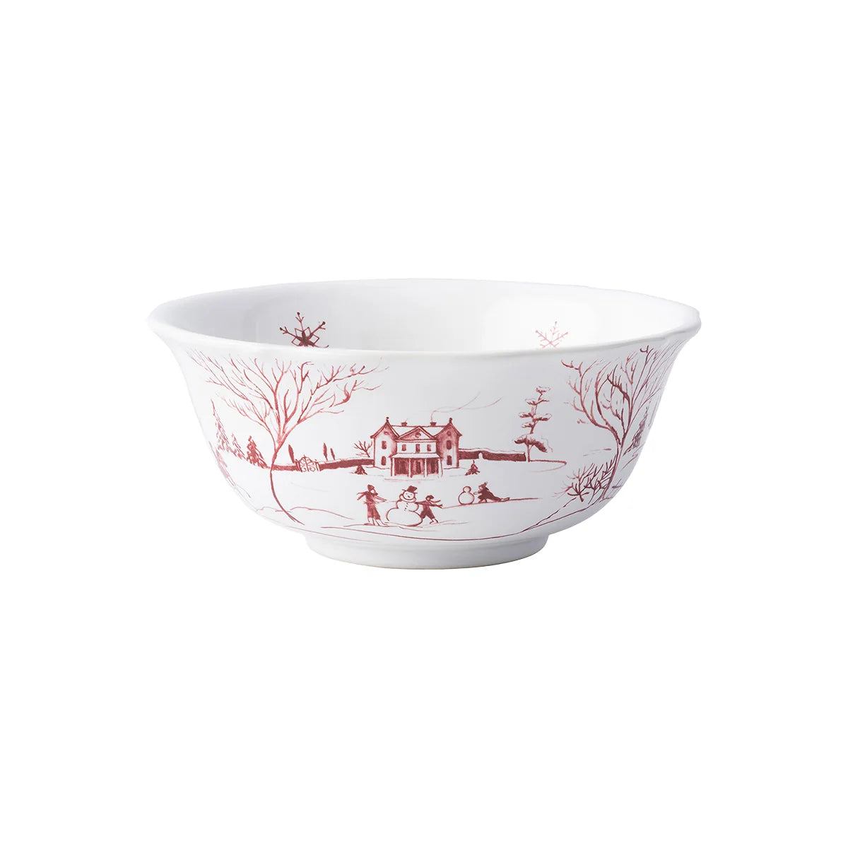 Juliska CE Winter Frolic Cereal/Ice Cream Bowl - Ruby