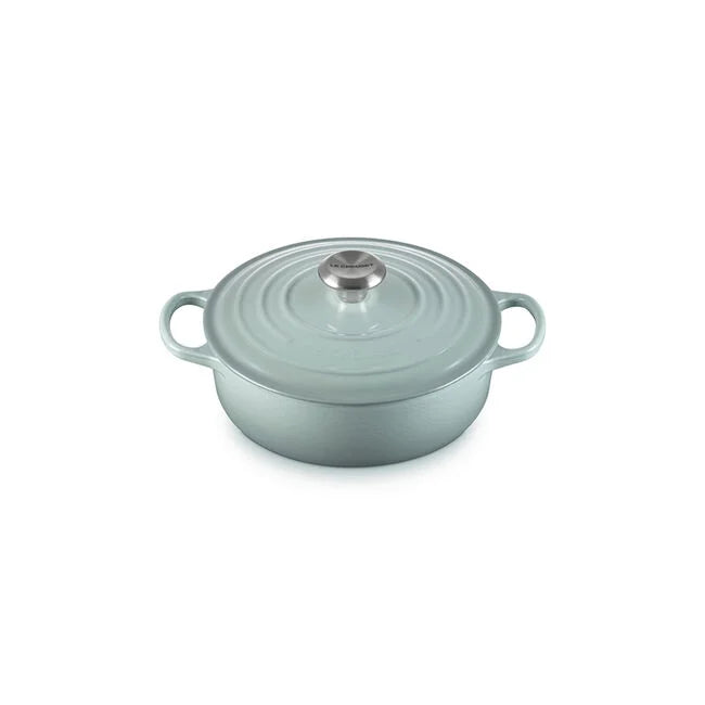 Le Creuset Signature Wide Round Oven, 3.5Qt Sea Salt
