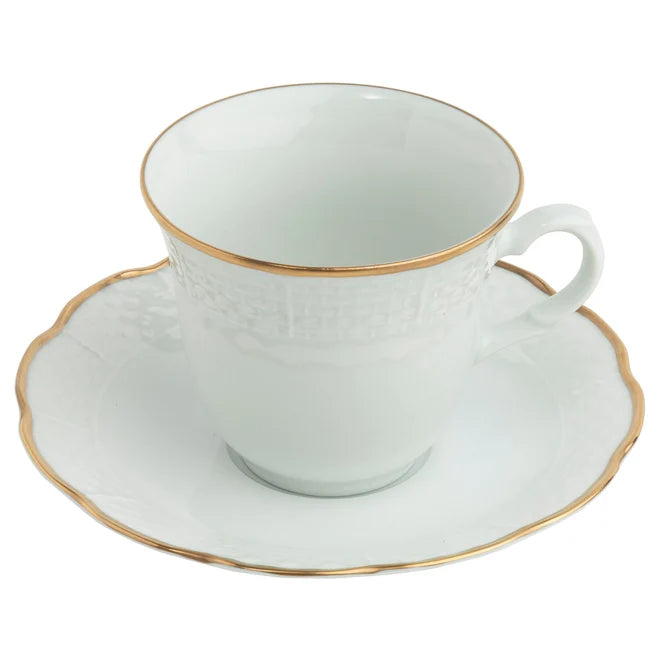 Pickard Sea Island Gold Teacup Saucer