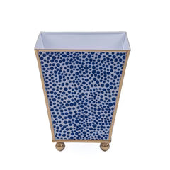 Shagreen Enameled Square Cachepot Planter - 4in