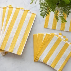 Hester & Cook Marigold Classic Stripe Cocktail Napkin