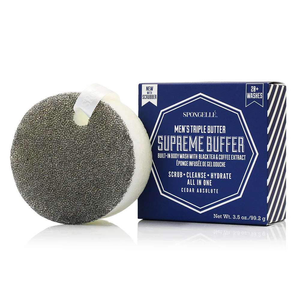 Men's Supreme Buffer with Black Scrubber 3.5oz, Cedar Absolute
