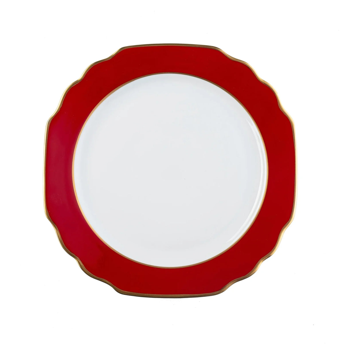 Pickard UW Georgian Red - Gold Banding - Salad Plate