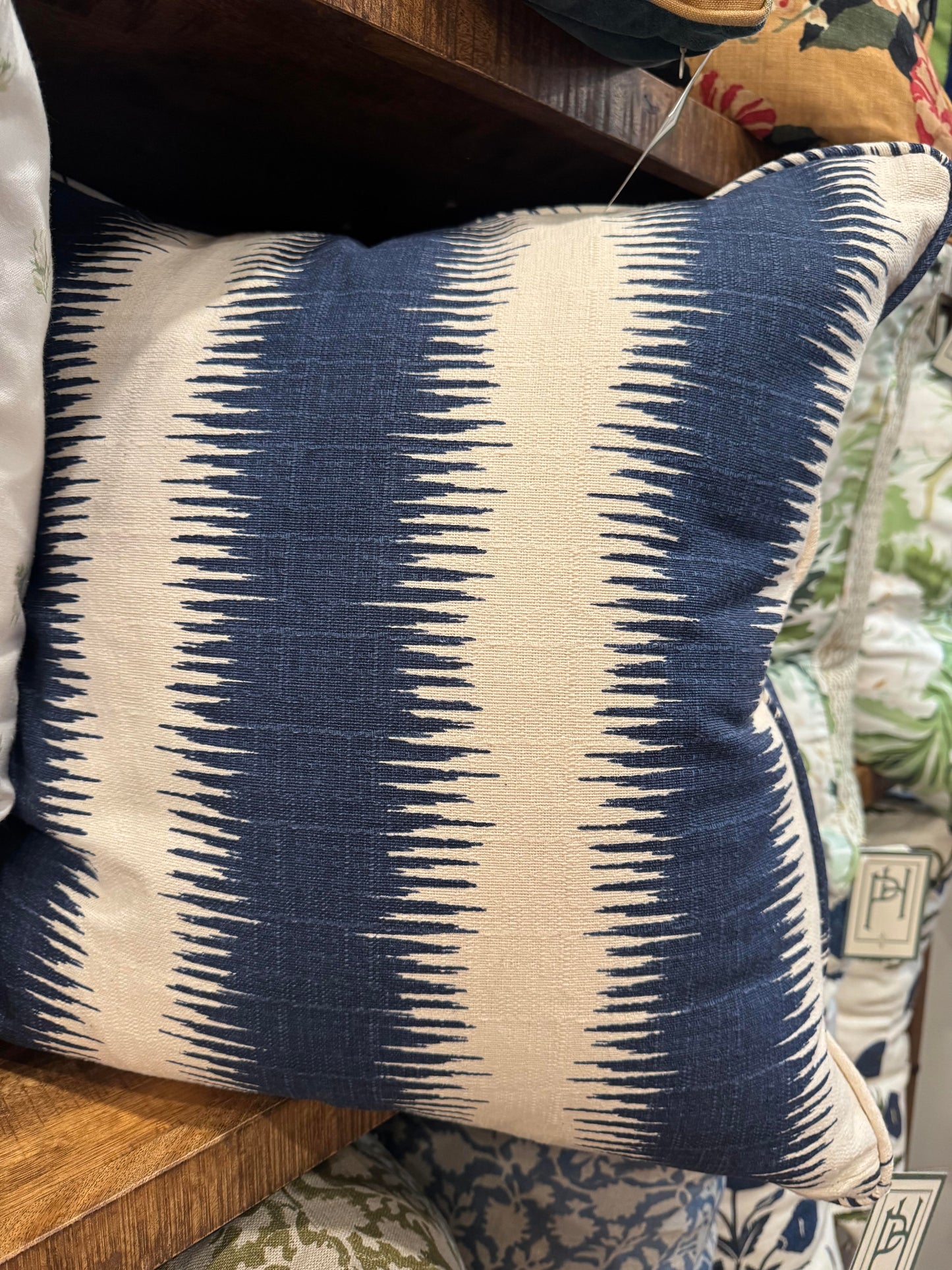 PILLOW Blue Strike Stripe 22"