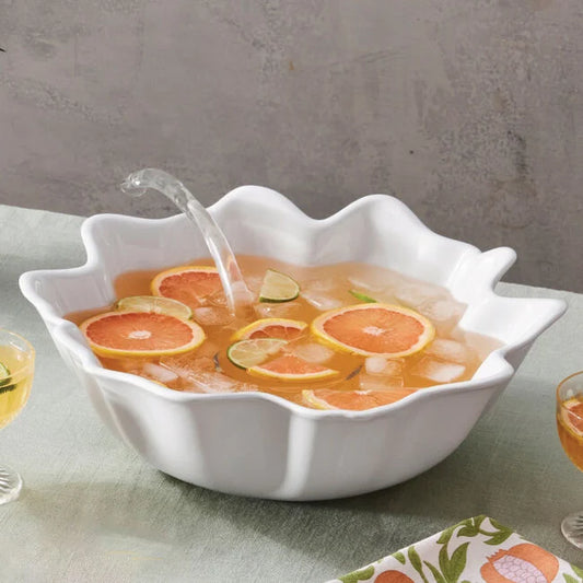 Le Creuset 15in Serving Bowl Iris, White