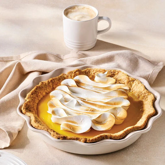 Le Creuset 9in Heritage Fluted Pie Dish, White