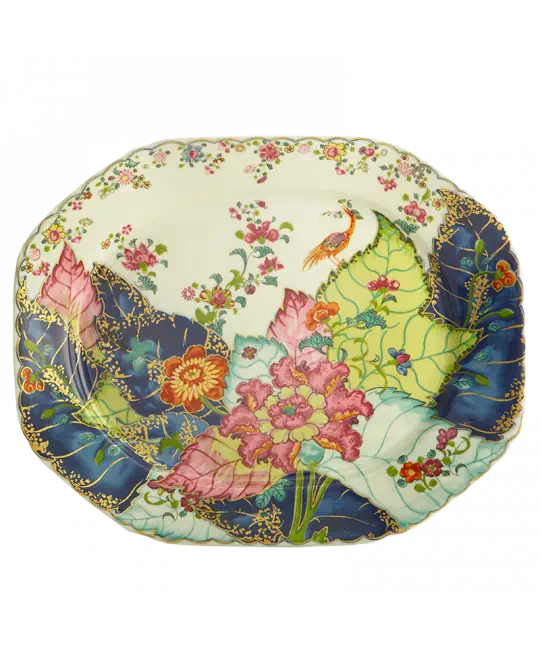 Tobacco Leaf Octagonal Platter 15"