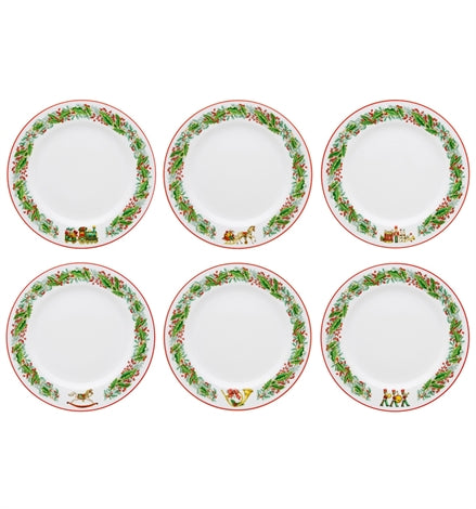 Vista Alegre Christmas Magic Set 6 Bread & Butter Plates