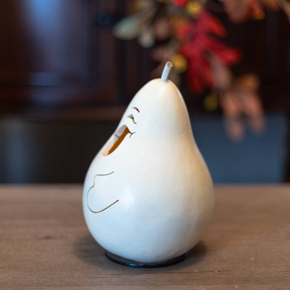 Hand-Crafted Ghost Gourd - Jake Winking - Miniature