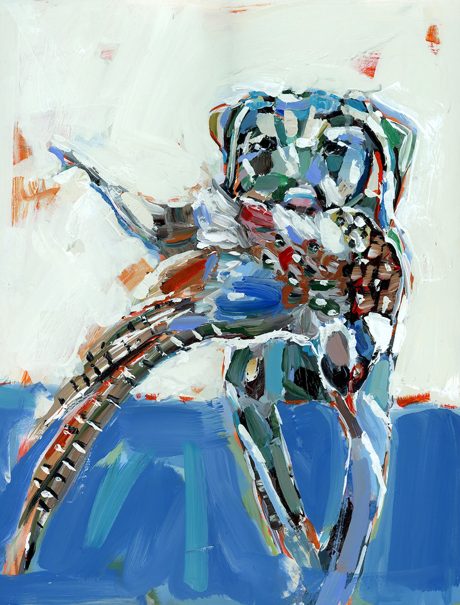 Bird Dog on Hand-signed Fine Art Paper