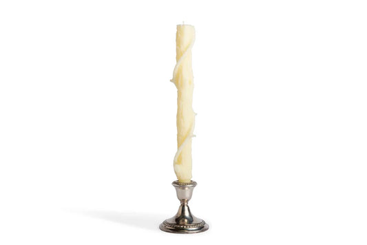 Stick Candles Bittersweet Oak Colossal Taper, Pair - White Chocolate