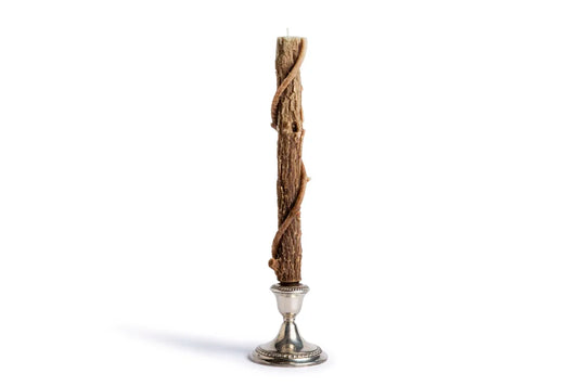Stick Candles Bittersweet Oak Colossal Taper, Single - Honeysuckle Brown