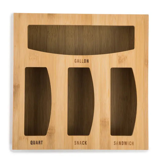 Core Bamboo Plastic Bag With Tray Organizer
