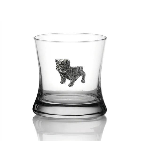 Menagerie Bulldog Modern Rocks Glass/Tumbler