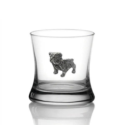 Menagerie Bulldog Modern Rocks Glass/Tumbler