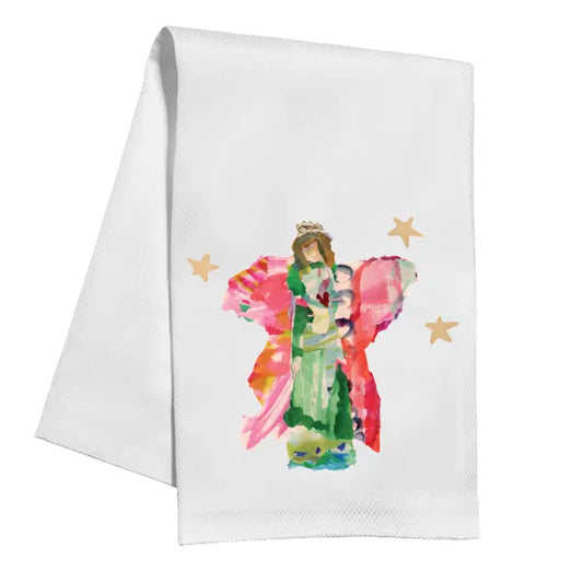 Rosanne Beck Green Angel Tea Towel