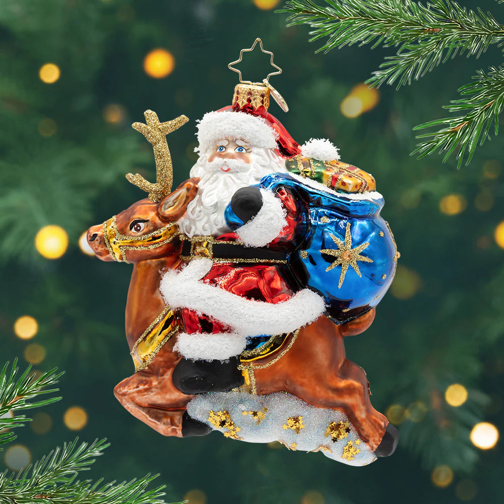 Christopher Radko Santa's Celestial Reindeer Ride
