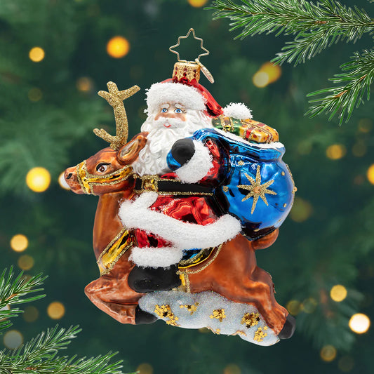 Christopher Radko Santa's Celestial Reindeer Ride