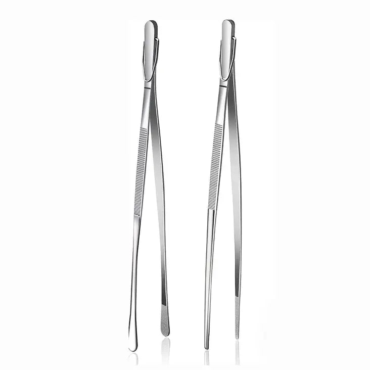 Fox Run Stainless Steel Kitchen Tweezers, Set of 2