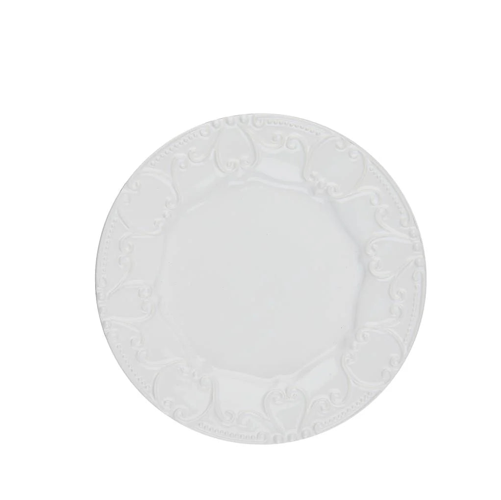 Skyros Designs Isabella Embossed Salad Pure White