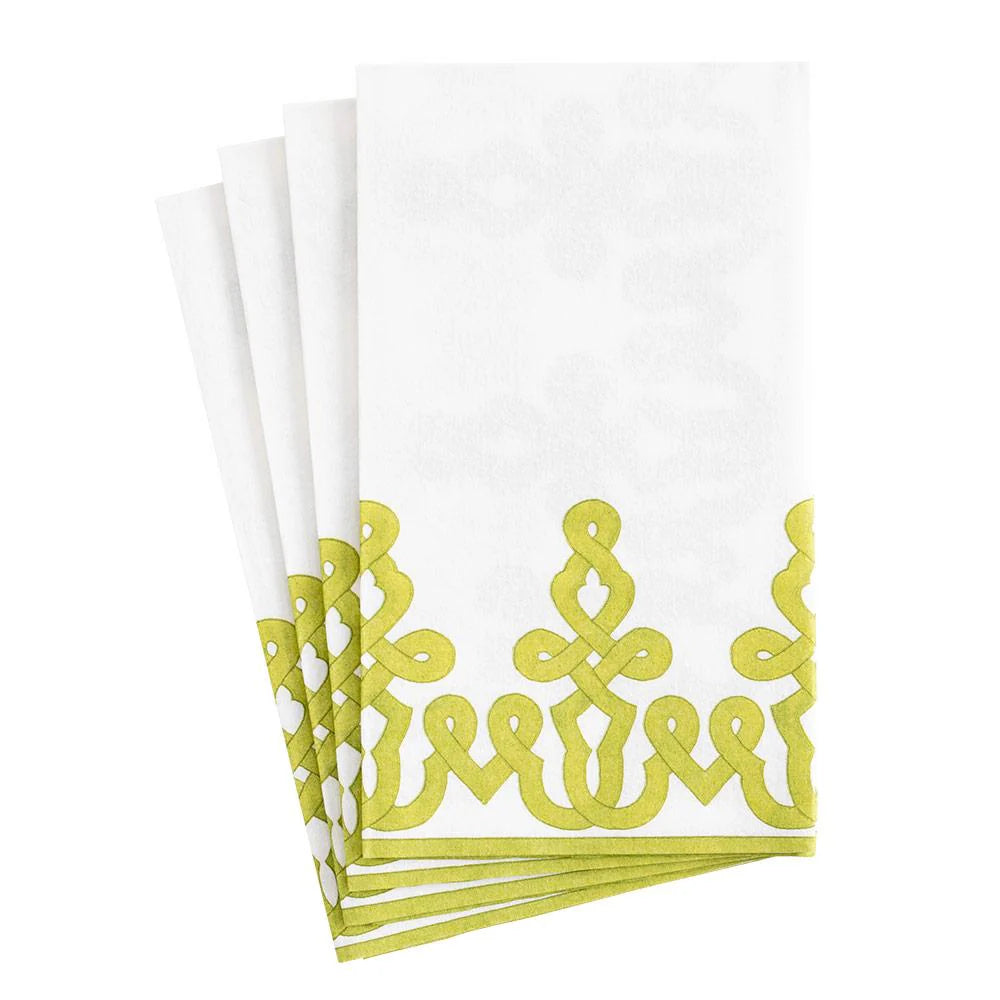 Caspari Moss Green Guest Towel