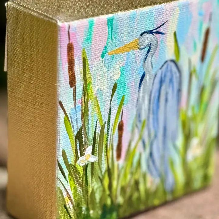 Heron on Canvas