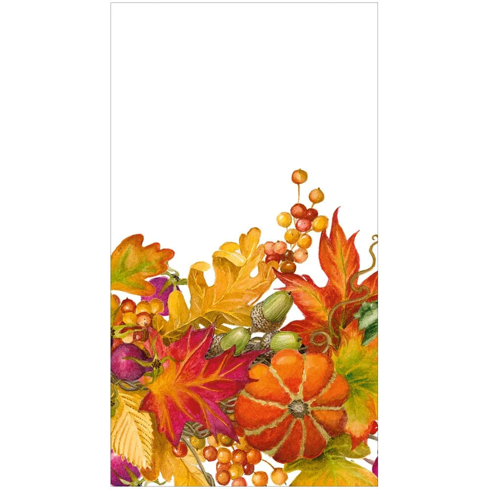 Caspari Harvest Garland Guest Towel