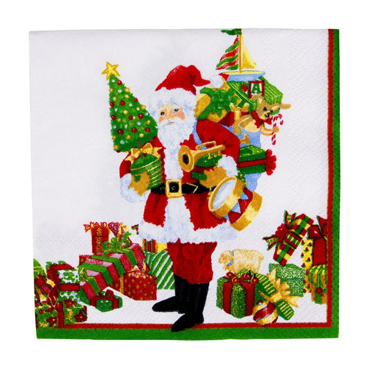 Caspari Mr. Claus Napkin, Cocktail