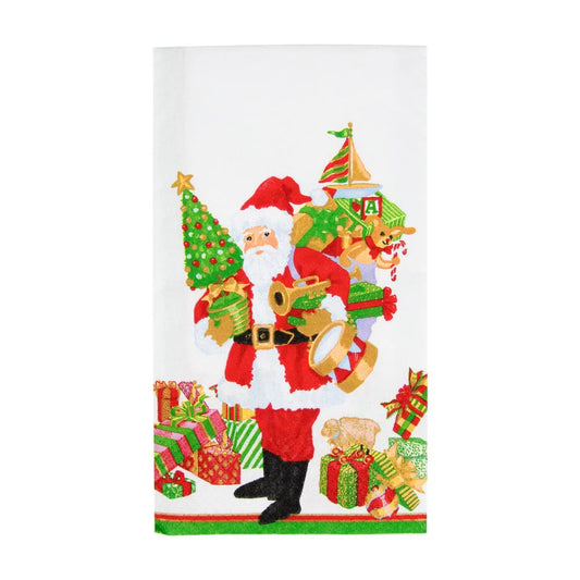 Caspari Mr. Claus Guest Towel