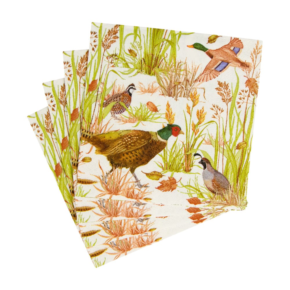 Caspari Boxed Birds Of A Feather Cocktail Napkin