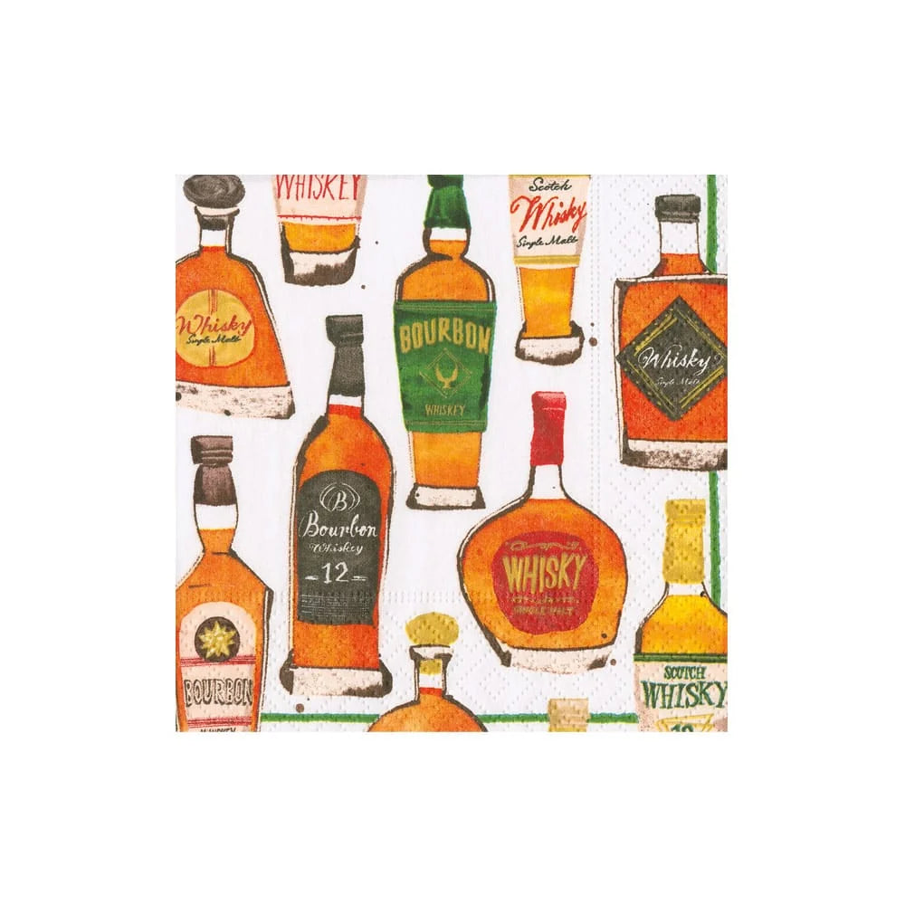 Caspari Whiskey Tasting Cocktail Napkins