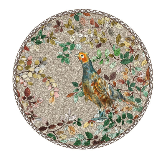 Spode Accent Plate 8" Grey Partridge