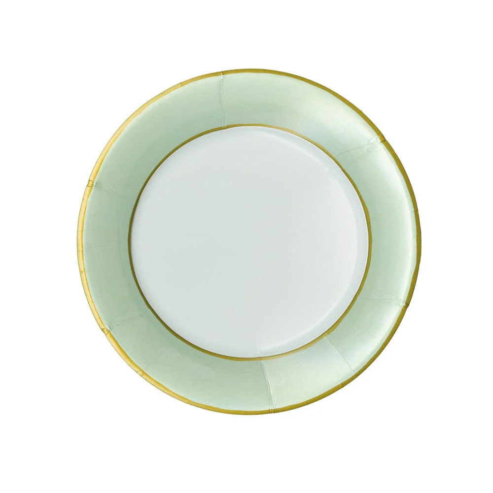 Caspari Watercolor Celadon Salad Plate