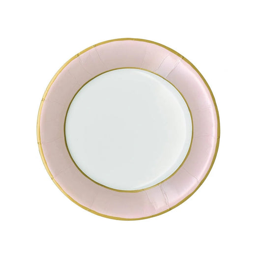 Caspari Watercolor Petal Pink Salad Plate