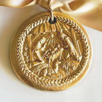 Hand Brushed Gold Leaf Nativity