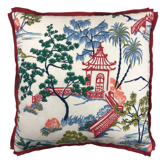 Kochi Coral Pillow Cover + Insert, 22in