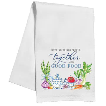 Rosanne Beck Nothing Brings People Together Kitchen Towel