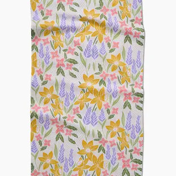 Geometry Daffodil Dreams Tea Towel