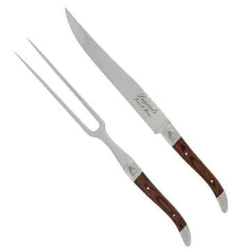 FH Laguiole Pakkawood Carving Knife And Fork Set