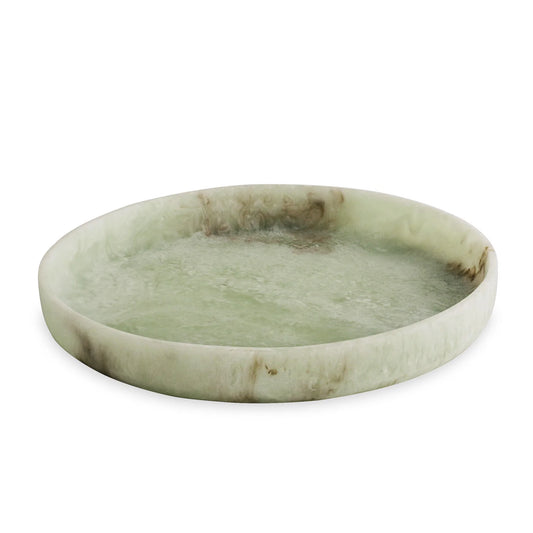 Beatriz Ball Resin Giada Rd Tray Jade Swirl