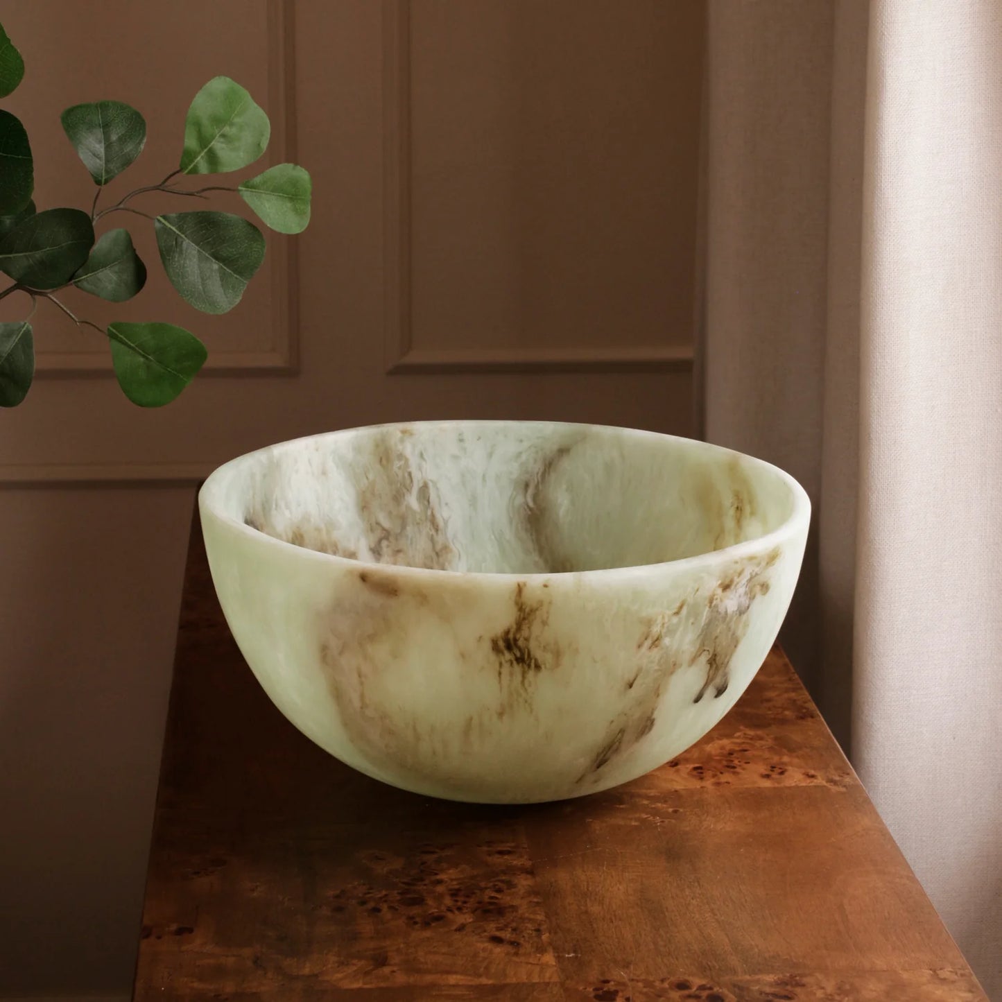 Beatriz Ball Resin Lg Bowl, Jade Swirl