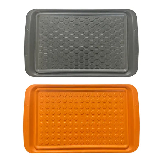 Outset Large Prep Trays, Set 2, Orange, Black,17.2” X 10.5“