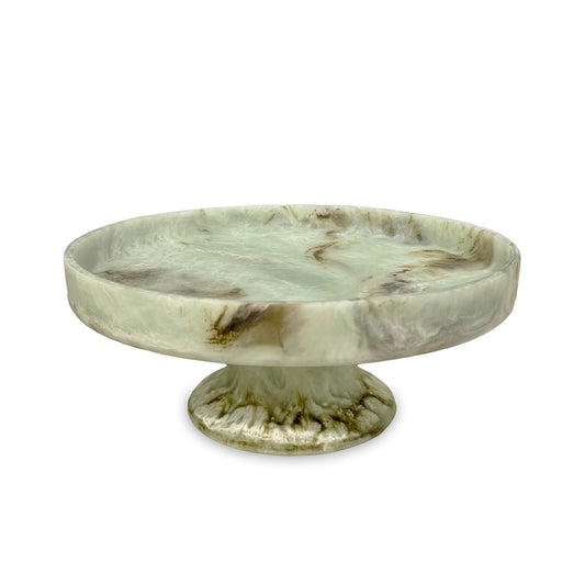 Beatriz Ball RESIN Giada Pedestal Cake Plate (Jade Swirl)