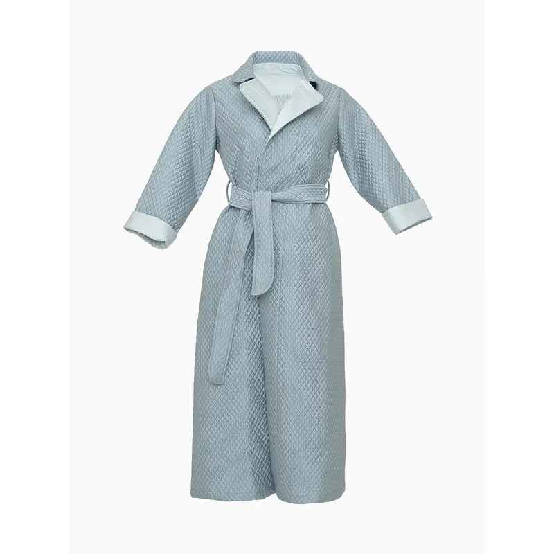 Lenora Classic Quilted Robe, Blue