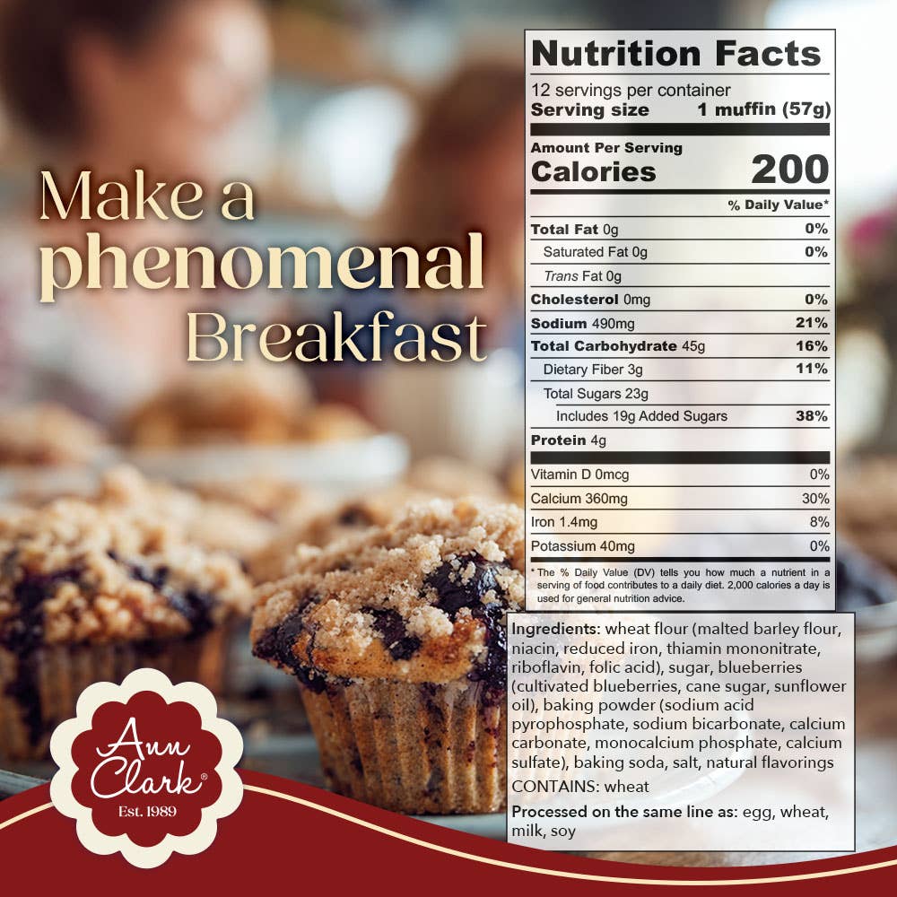 Blueberry Muffin Mix, 24 oz