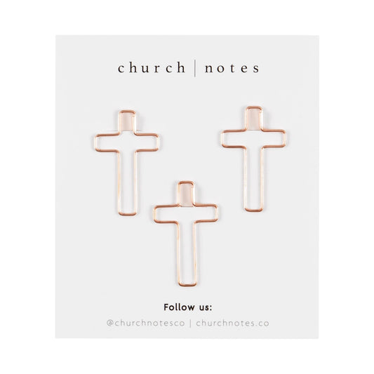 Church Notes Cross Clips