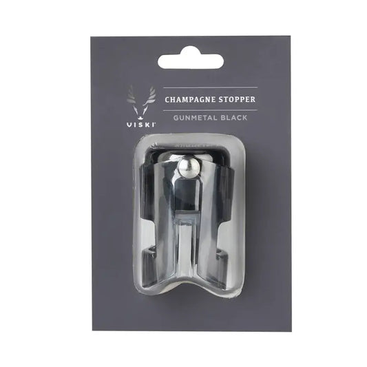 VISKI - Warren Gunmetal Black Champagne Stopper
