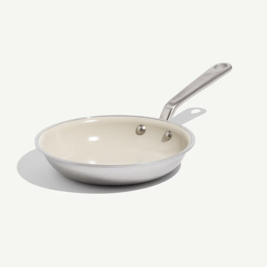 Made In 8" CeramiClad Frying Pan - Sand (Stainless Rim)