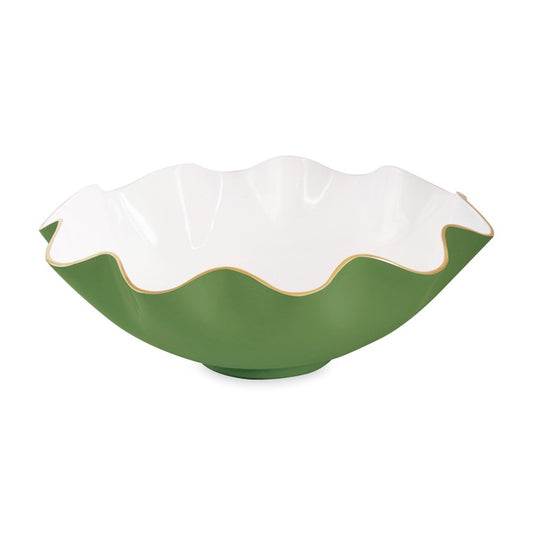 Beatriz Ball Encanto Carola XL Bowl, Leaf Green & White